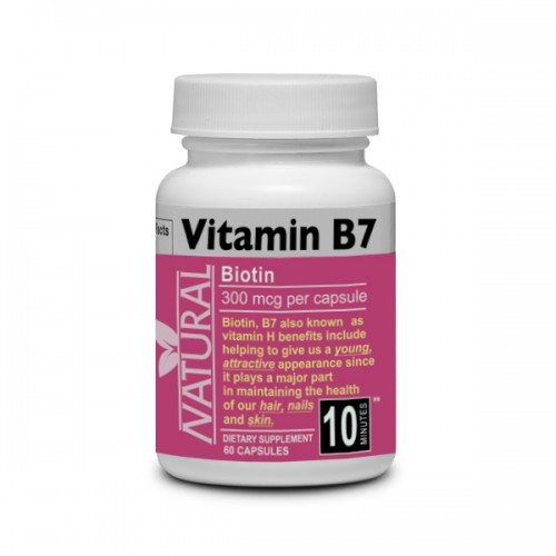 Vitamín B7 Biotín 300 mcg 60 kapsúl NEW 500x500